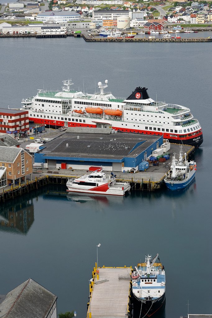 Hafen mit Polarlys